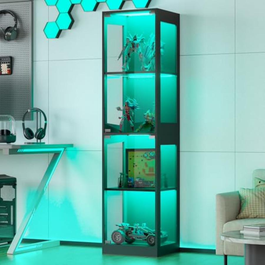 Glass Cabinet Display - Glass display cabinet with RGB lights