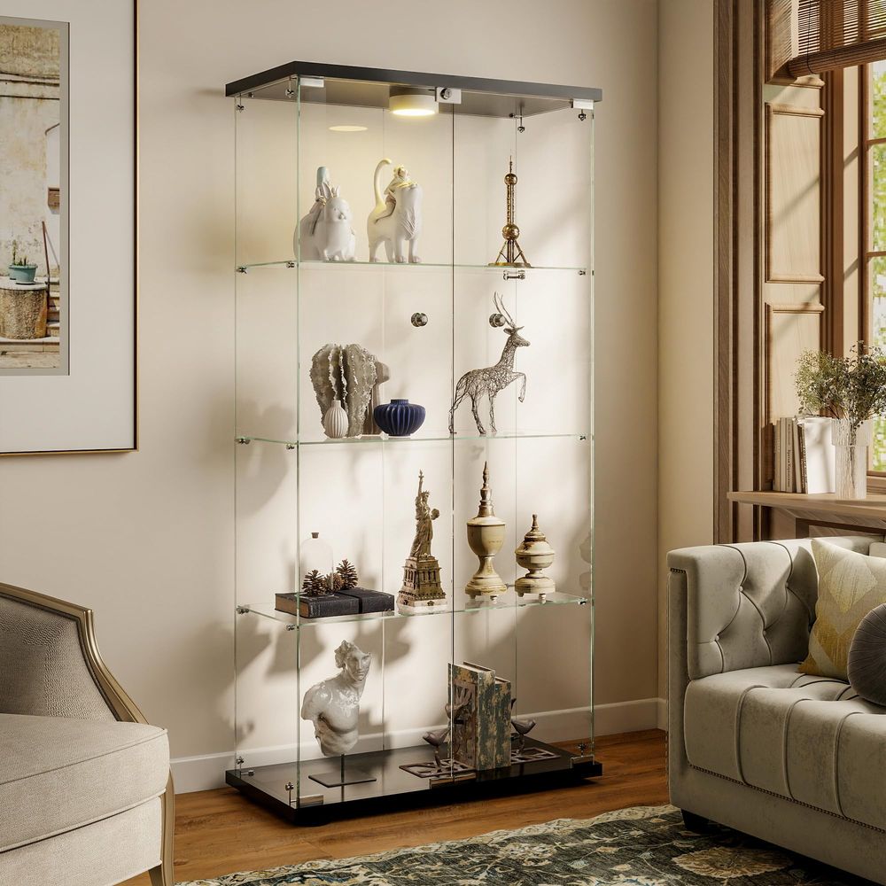 Display Cabinet with LED Light - Glass Cabinet Display 评论和价格
