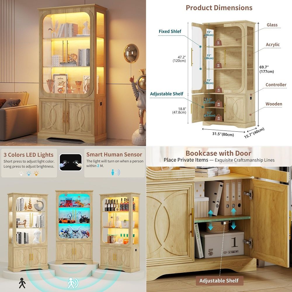 Display Cabinet with Glass Doo - Glass Cabinet Display 评论和价格