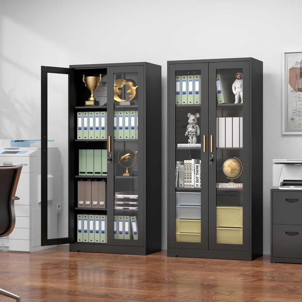 Glass Display Cabinet with Loc - Glass Cabinet Display 评论和价格