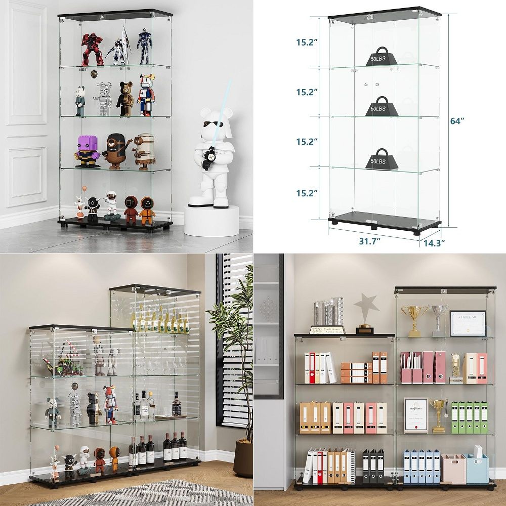 Display Cabinet with 4Shelf Do - Glass Cabinet Display 评论和价格