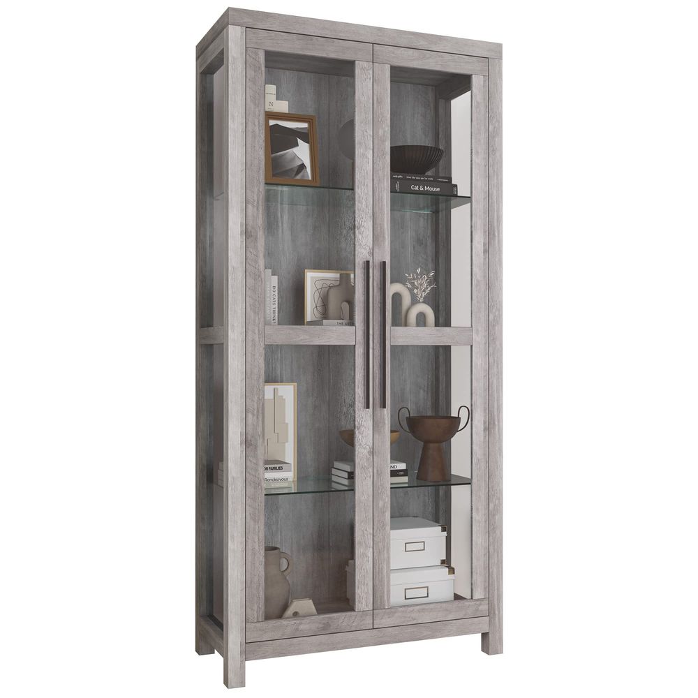 Glass Display Cabinet, Tall Cu - Glass Cabinet Display 评论和价格