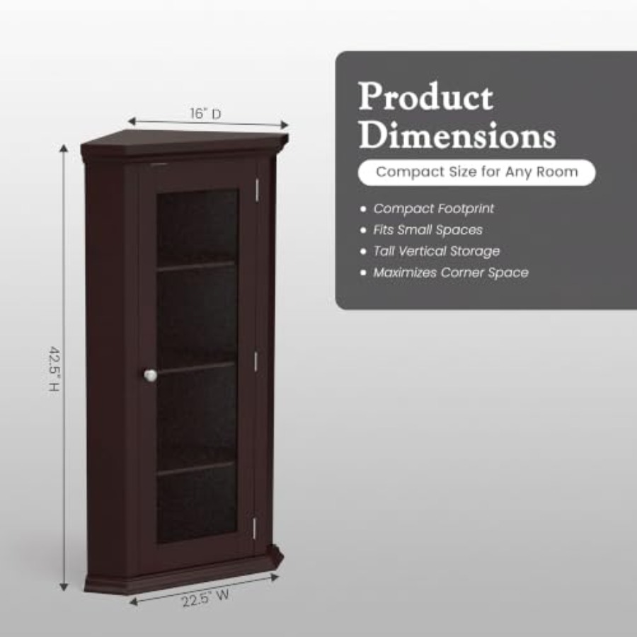 Corner curio display cabinet f - Glass Cabinet Display 评论和价格