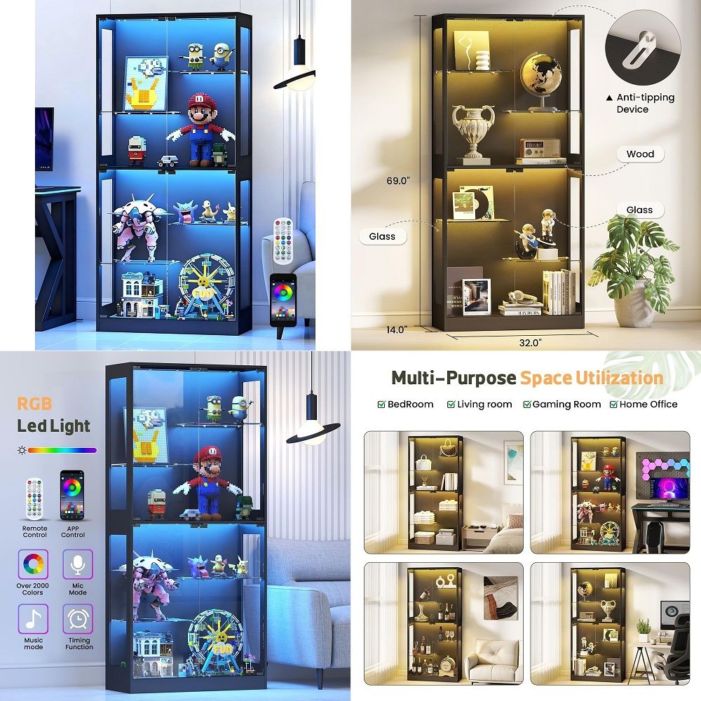 Display Cabinet with Glass Doo - Glass Cabinet Display 评论和价格