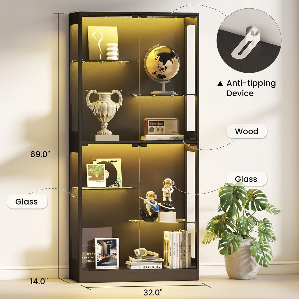 Display Cabinet with Glass Doo - Glass Cabinet Display 评论和价格