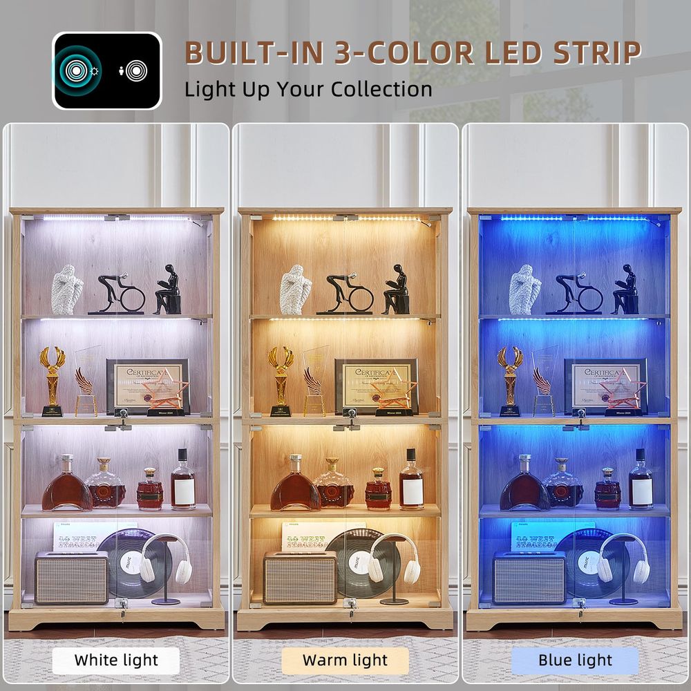 Farmhouse Glass Display Cabine - Glass Cabinet Display 评论和价格