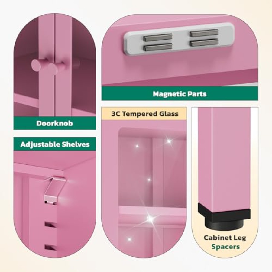 5-Tier Glass Display Cabinet f - Glass Cabinet Display 评论和价格
