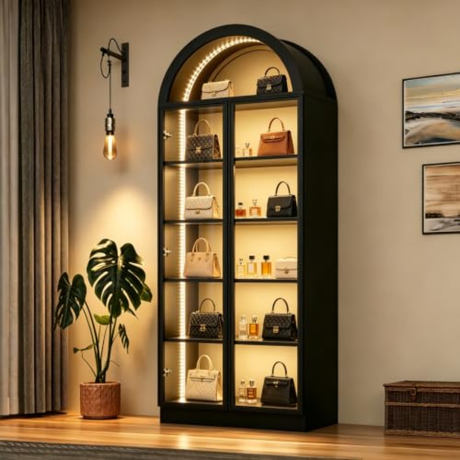 Arch display cabinet for livin - Glass Cabinet Display 评论和价格